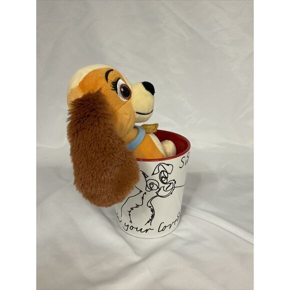 Disney Lady And The Tramp Side By Side With Your Loved One Mug + Stuffed Animal - Picture 4 of 8